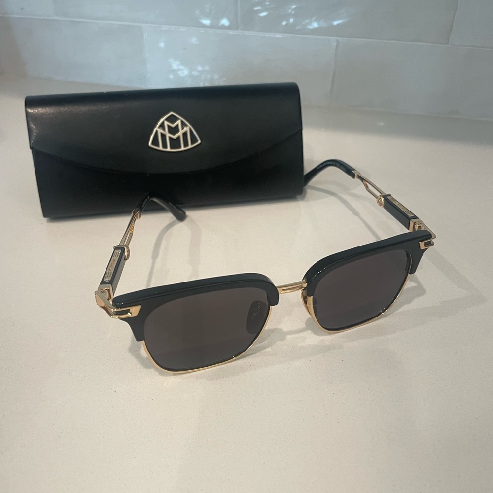 Maybach- The Dean- Black and Gold Sunglasses